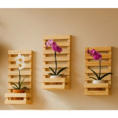Kit 2 Jardim Vertical com Cachepots Resistente Rustico